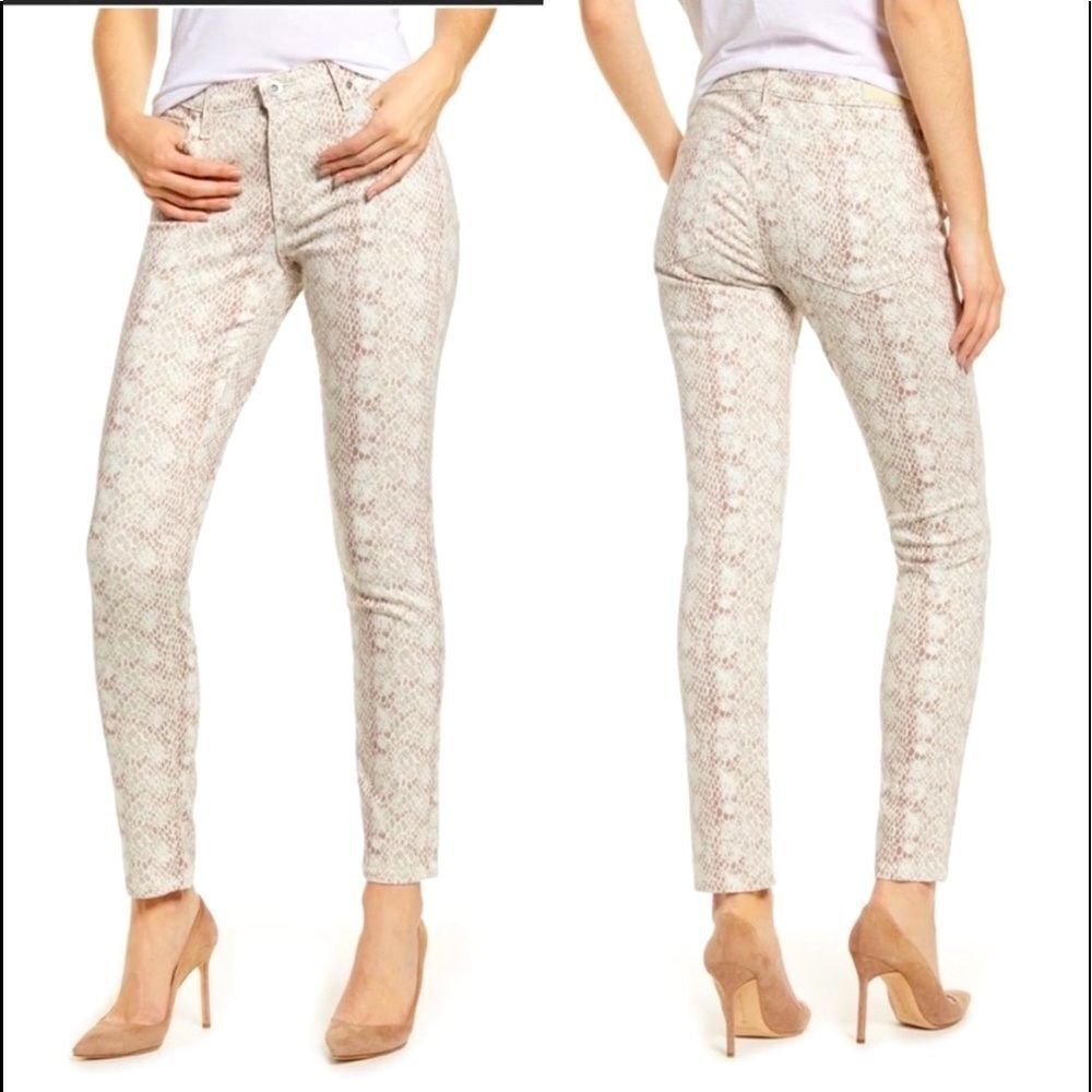 Adriano Goldschmied AG Snake Print Prima Ankle Jeans